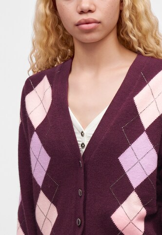 GUESS Πλεκτή ζακέτα 'GRACIE ARGYLE' σε κόκκινο
