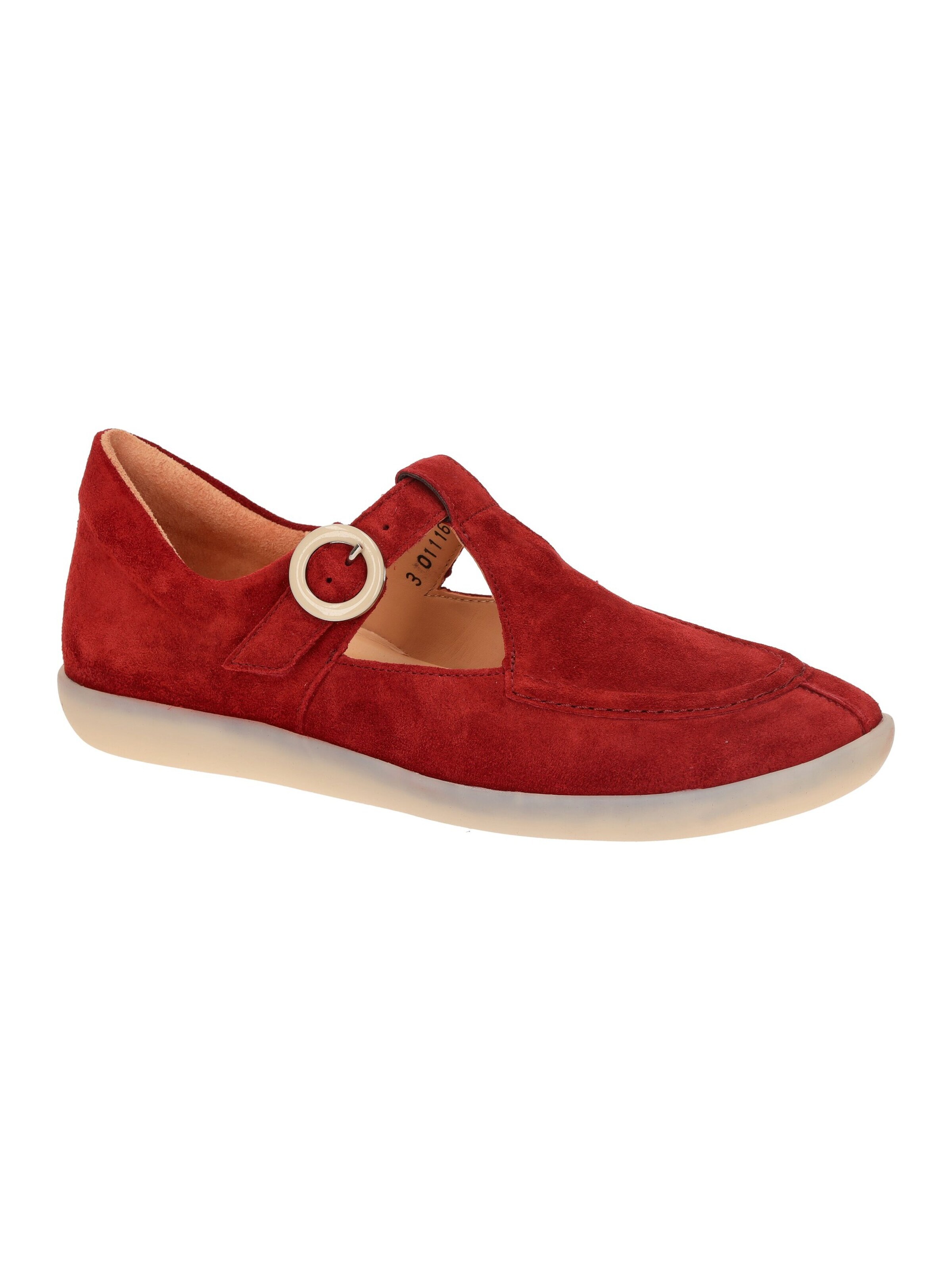 THINK! Slippers 'Think Nature Schuhe Slipper rot Klett 1116' in Red: front