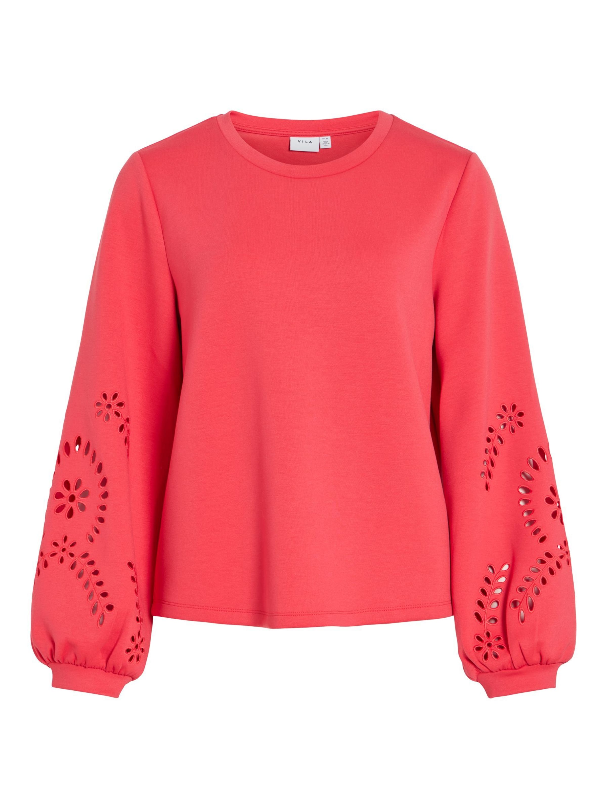 VILA Sweatshirt 'VISandy' in Red: front