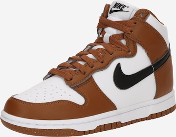 Nike Sportswear Кроссовки на платформе 'DUNK' в Коричневый: спереди