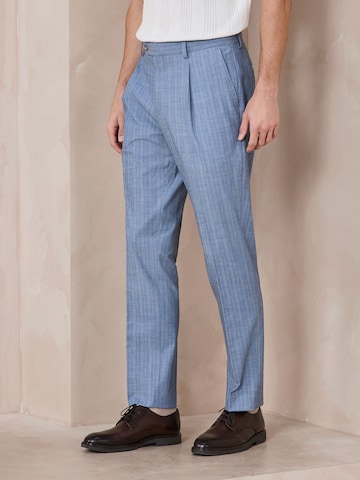 Next Slim fit Pleated Pants in Blue: front