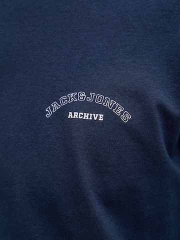 Tricou 'JJCOLLEGE' de la Jack & Jones Plus pe albastru