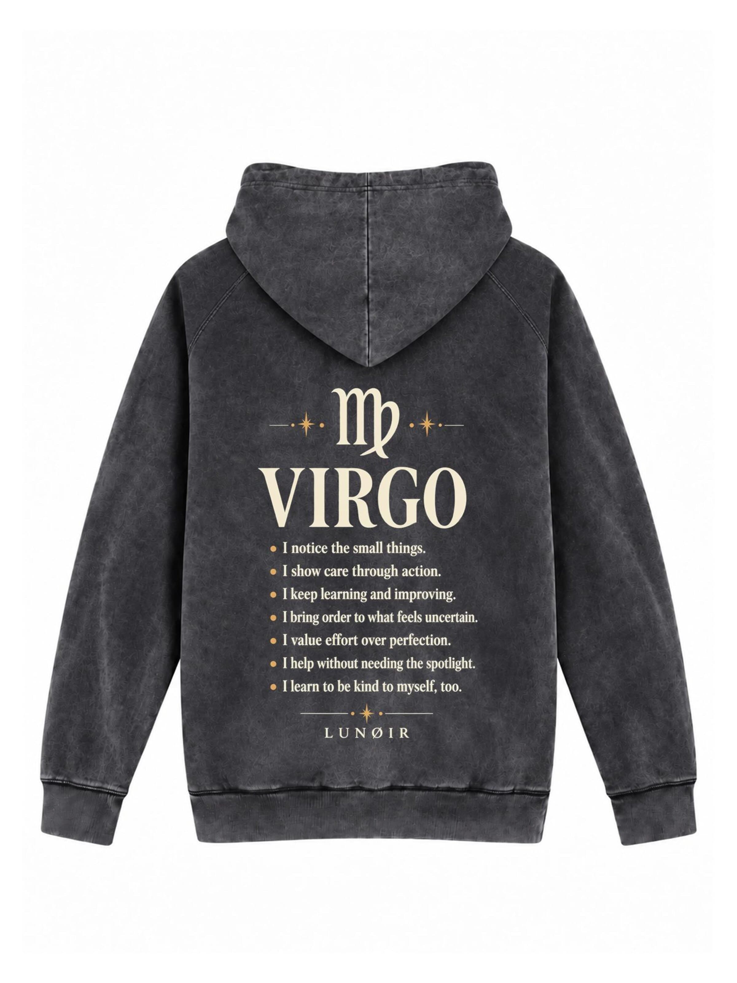 Sweat-shirt 'Zodiac - Virgo' LUNØIR Studio en noir : devant