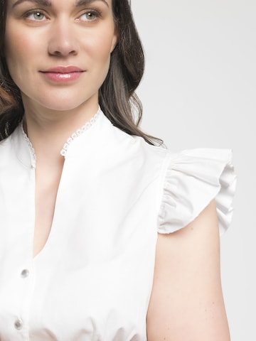 SPIETH & WENSKY Klederdracht blouse 'Darlee' in Wit