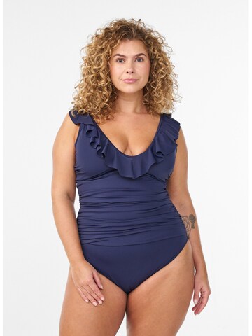 Swim by Zizzi Korzetová Plavky 'Kitrin' – modrá