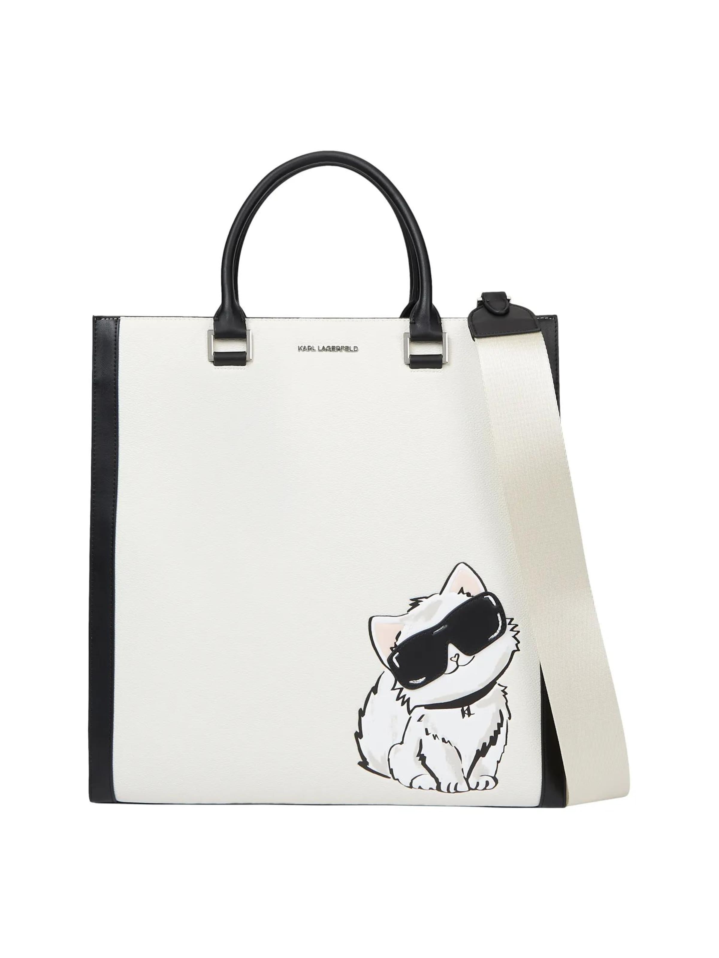 Sacs à main 'Ikon Choupette' Karl Lagerfeld en blanc : devant