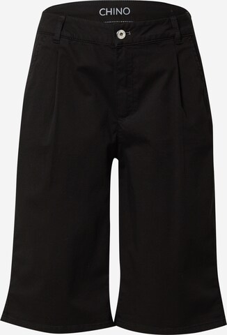 Loosefit Pantaloni con pieghe di TAIFUN in nero: frontale