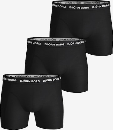 BJÖRN BORG Boxer shorts 'Solid' in Black: front