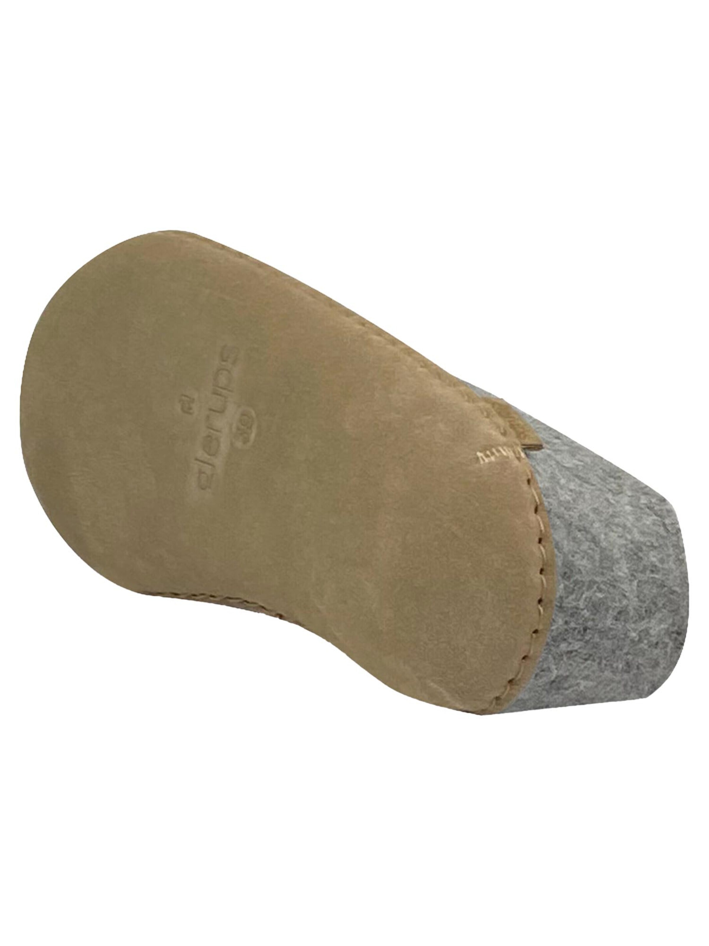Glerups Slipper 'Ledersohle' in Grey