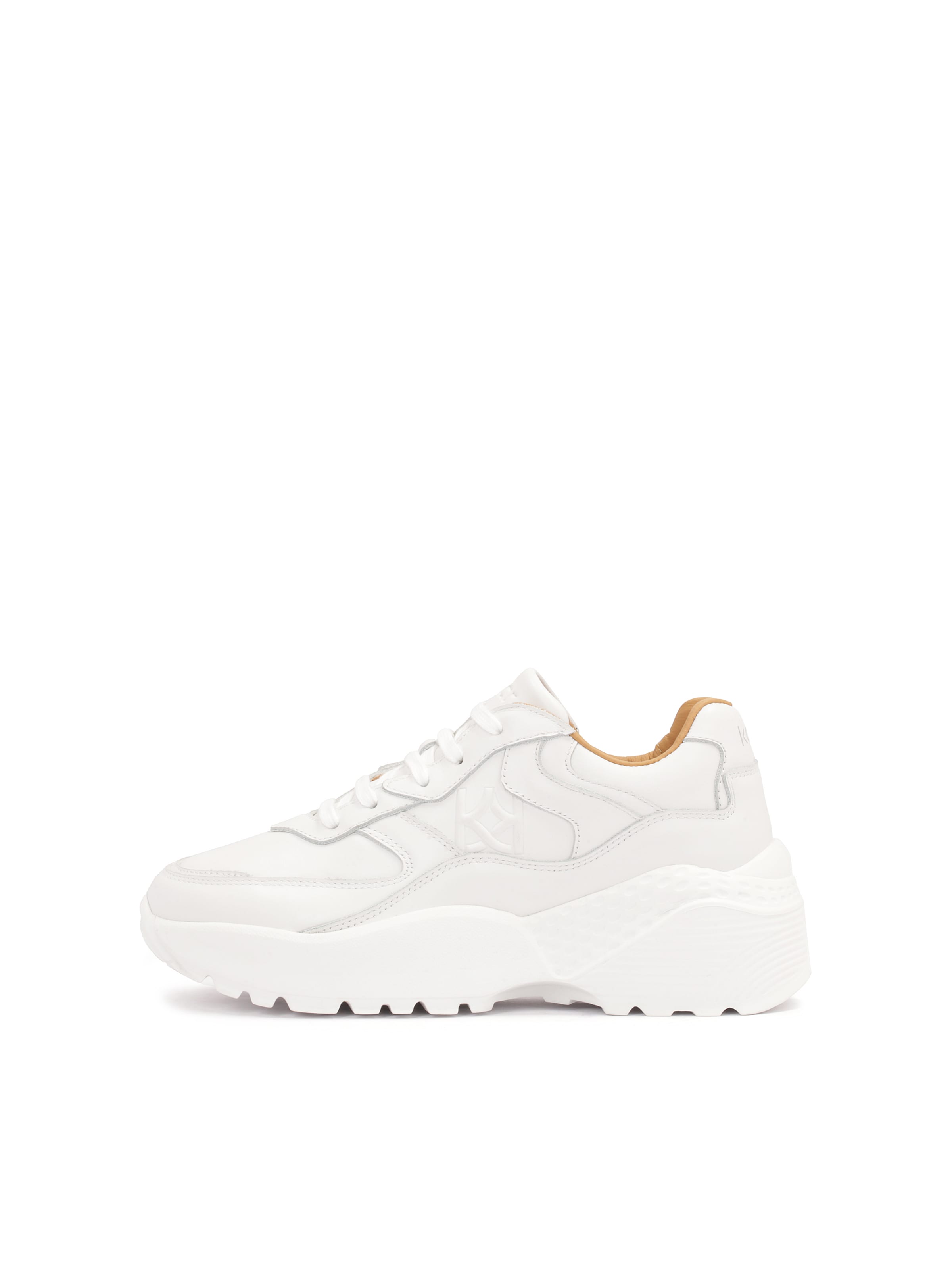 Sneaker bassa di Kazar in bianco: frontale