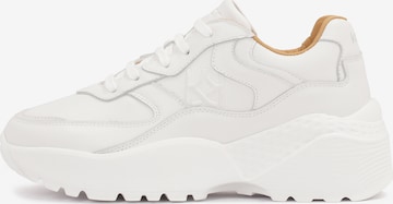 Sneaker bassa di Kazar in bianco: frontale