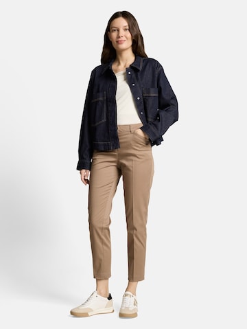 TOM TAILOR Slimfit Pantalon 'Mia' in Bruin