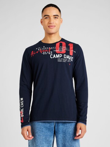 CAMP DAVID T-shirt 'Alaska Ice Tour' i blå: framsida