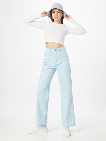 Monki Wide Leg Hose in Blau