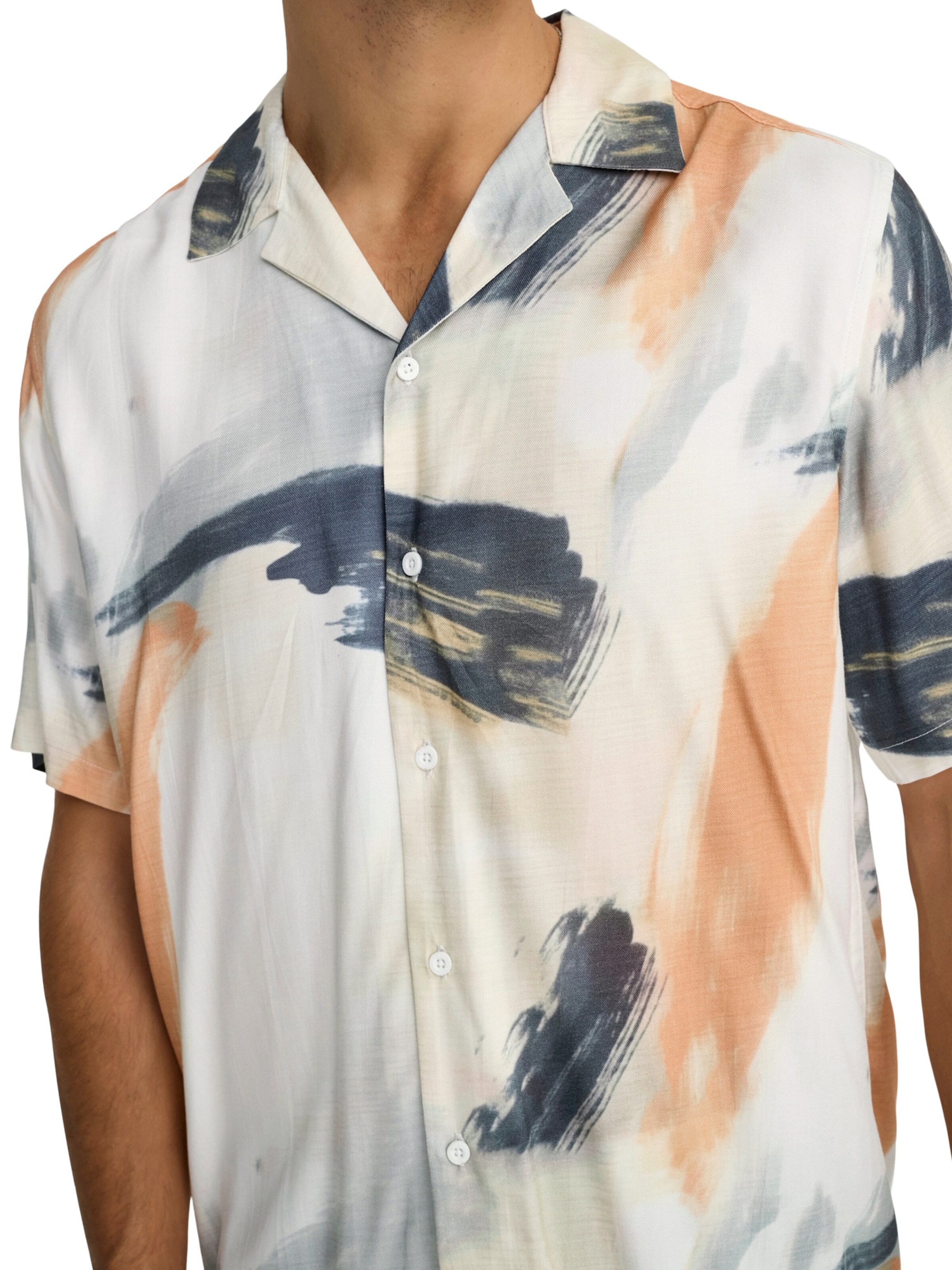 Only & Sons Regular Fit Kurzarmhemd 'Dash' in Weiß