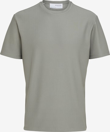 T-Shirt SELECTED HOMME en gris : devant