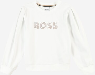 Sweat BOSS en blanc : devant