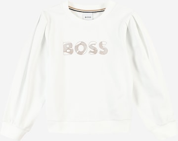 BOSS Kidswear Sweatshirt in Wit: voorkant