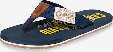 CAMP DAVID T-Bar Sandals in Blue: front