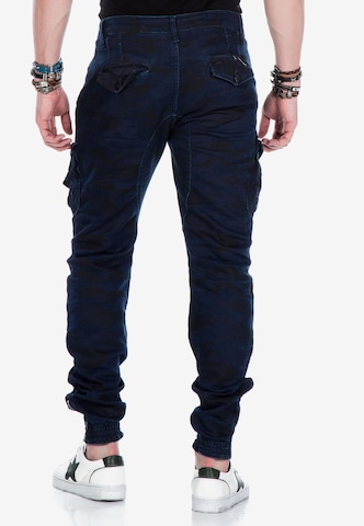 CIPO & BAXX Tapered Cargo Pants in Blue