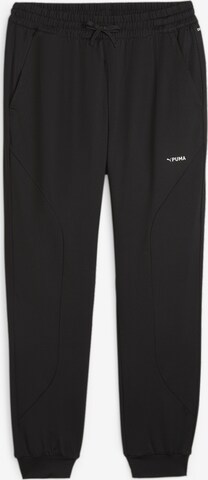 Effilé Pantalon de sport PUMA en noir : devant