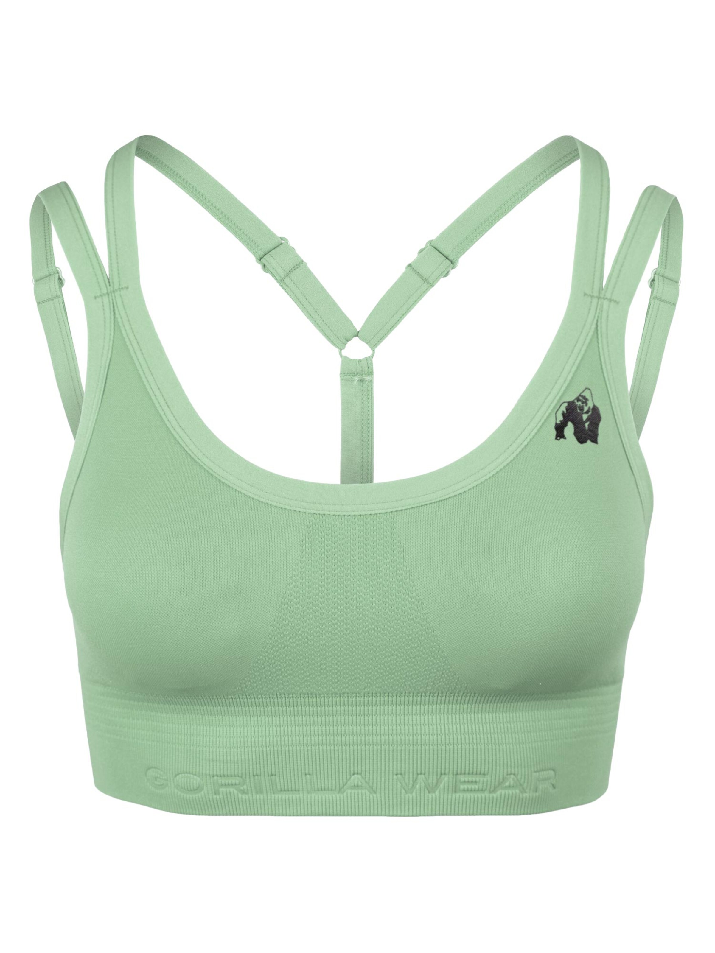 Bustino Reggiseno sportivo 'Whitney' di Gorilla Wear in verde: frontale