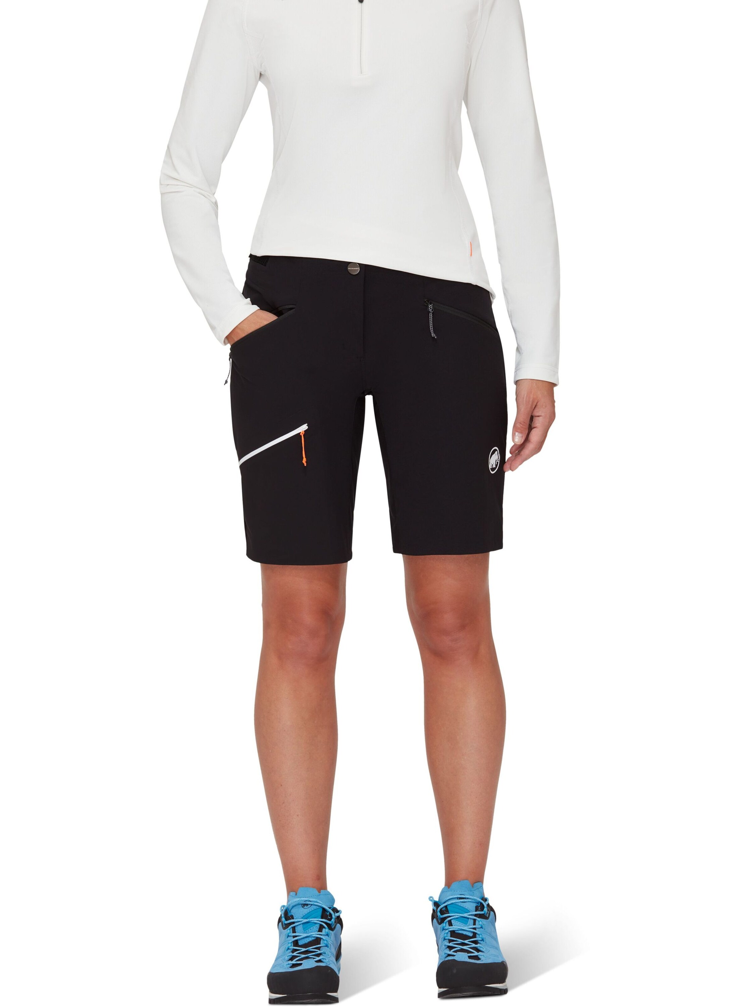 MAMMUT Slim fit Outdoor Pants 'Taiss' in Black: front