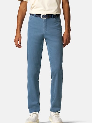 MEYER Regular Chino trousers 'Dublin' in Blue: front