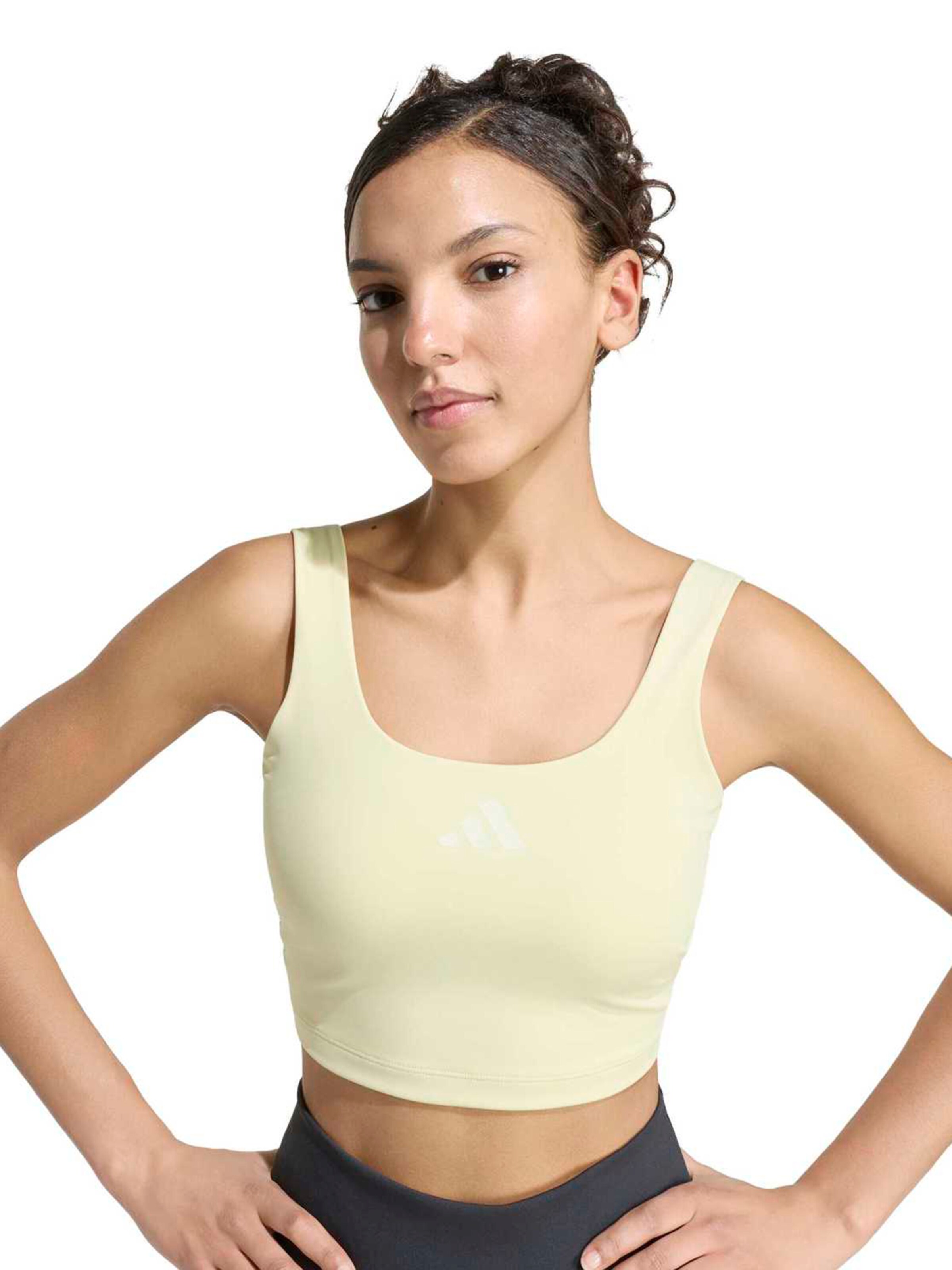 ADIDAS PERFORMANCE - Soutien Bustier Soutien de desporto 'Power' em amarelo