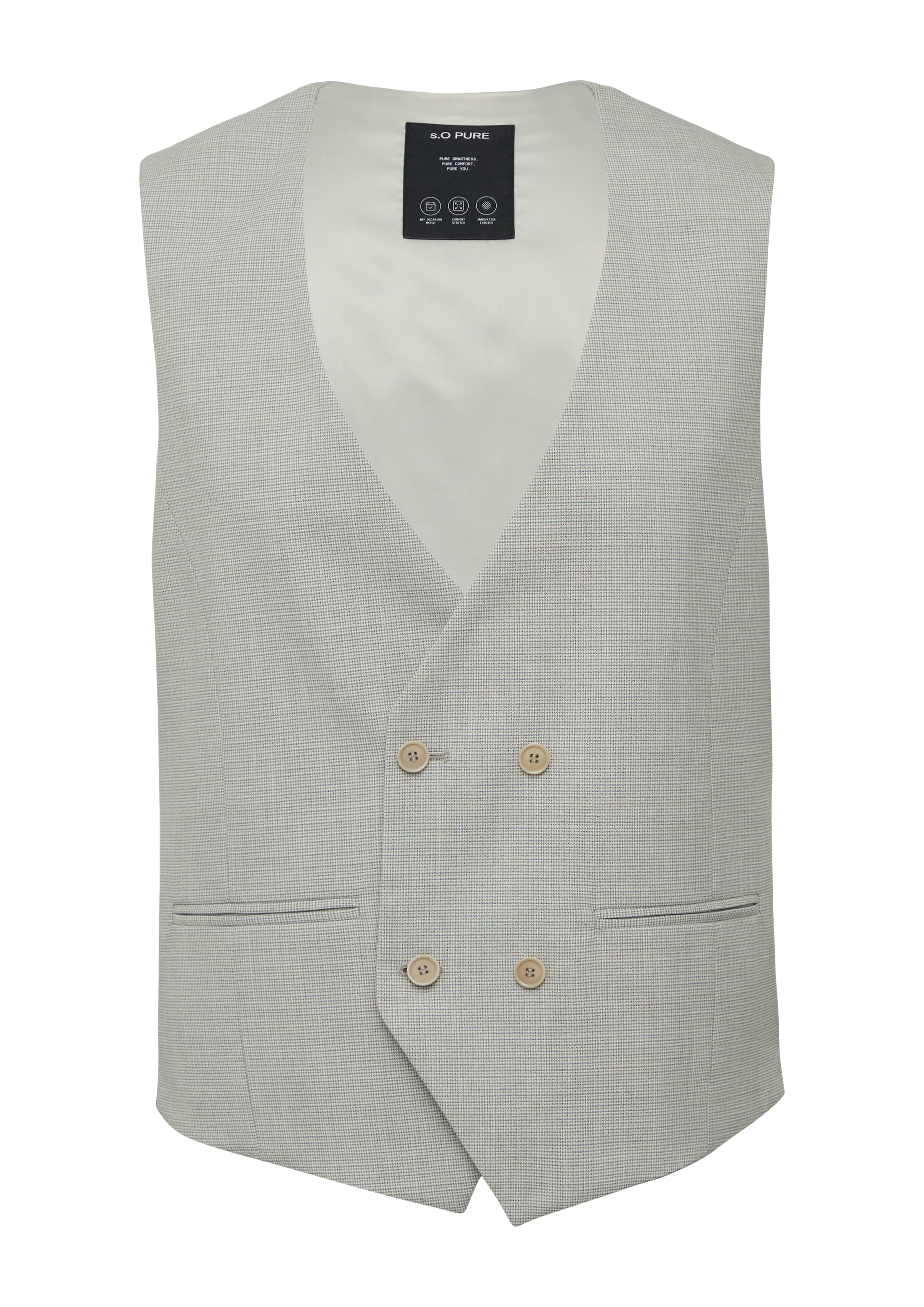 Gilet de costume s.Oliver BLACK LABEL en gris : devant