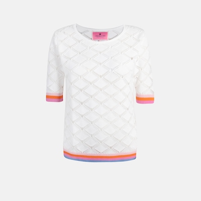 LIEBLINGSSTÜCK Pull-over 'Aja' en orange / rose / rose / blanc, Vue avec produit