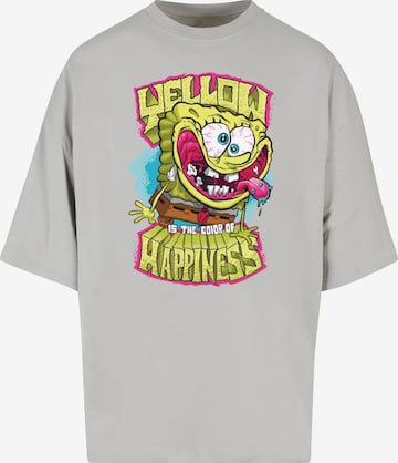T-Shirt 'SpongeBob SquarePants - Happiness' Merchcode en gris : devant