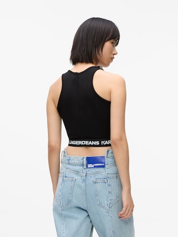 juoda KARL LAGERFELD JEANS Palaidinė be rankovių 'Milano'