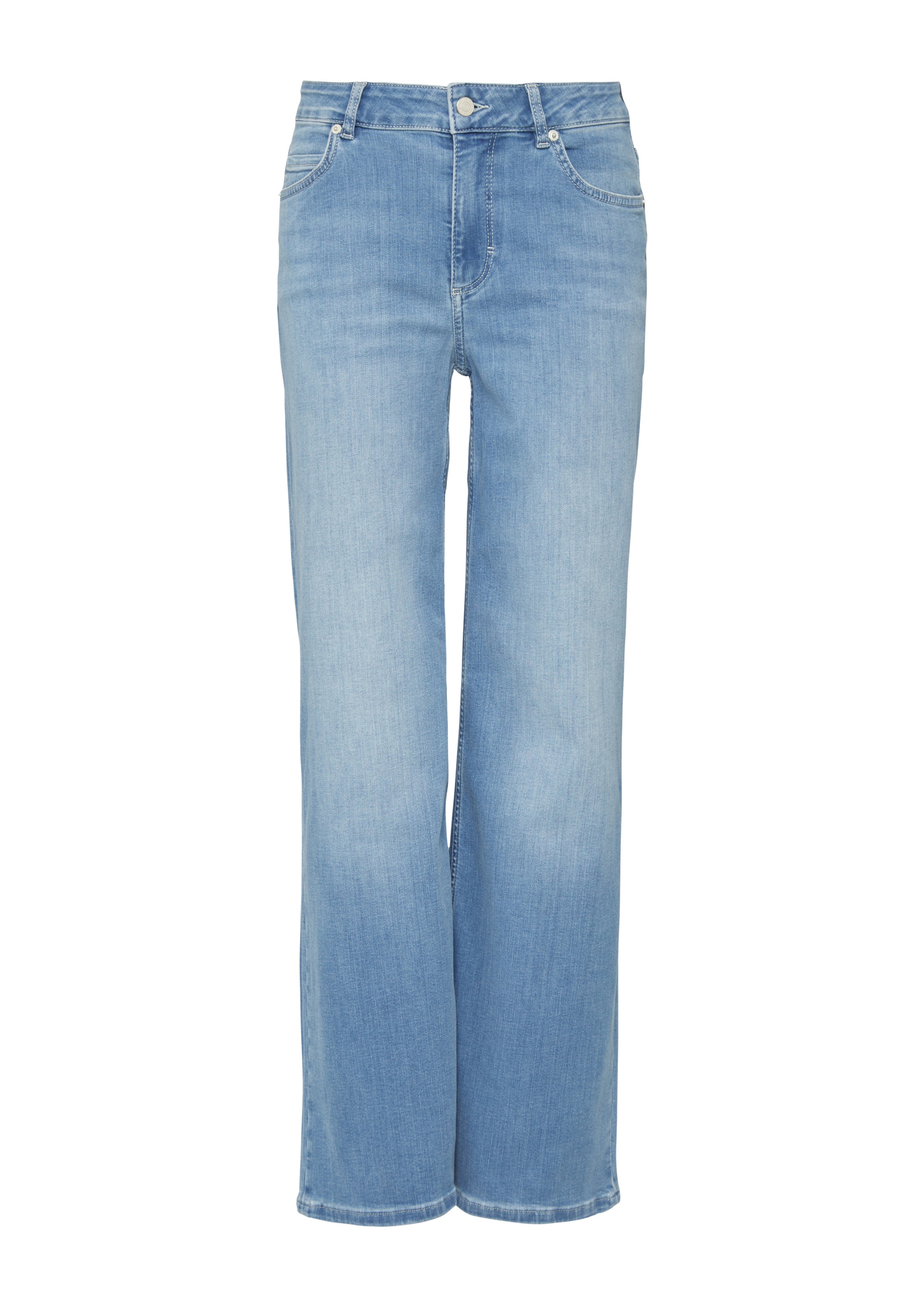 comma casual identity Wide leg Jeans in Blauw: voorkant