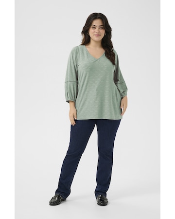 KAFFE CURVE Blouse 'KCTara' in Groen