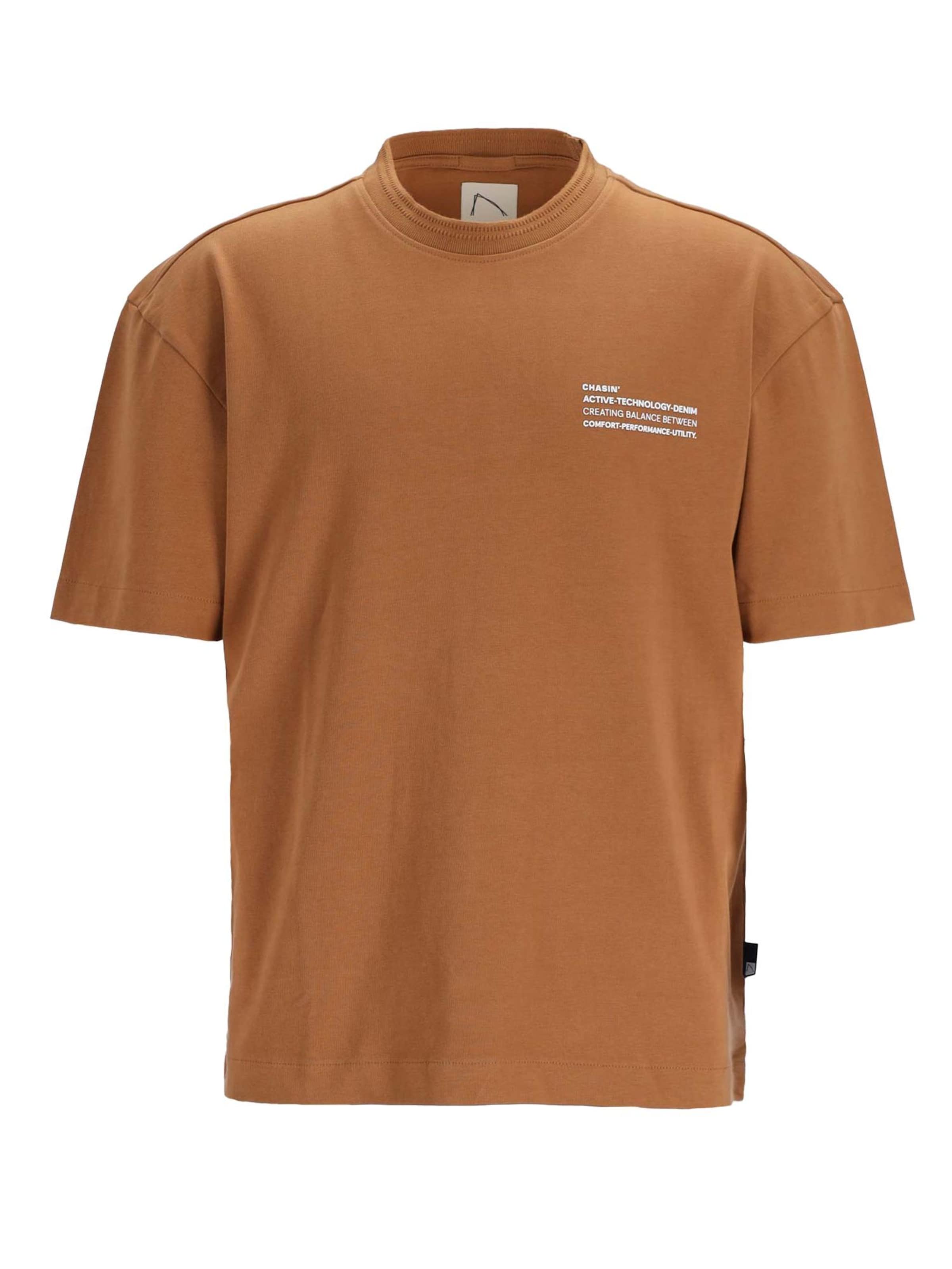 CHASIN' Shirt 'Xpose' in Bruin: voorkant