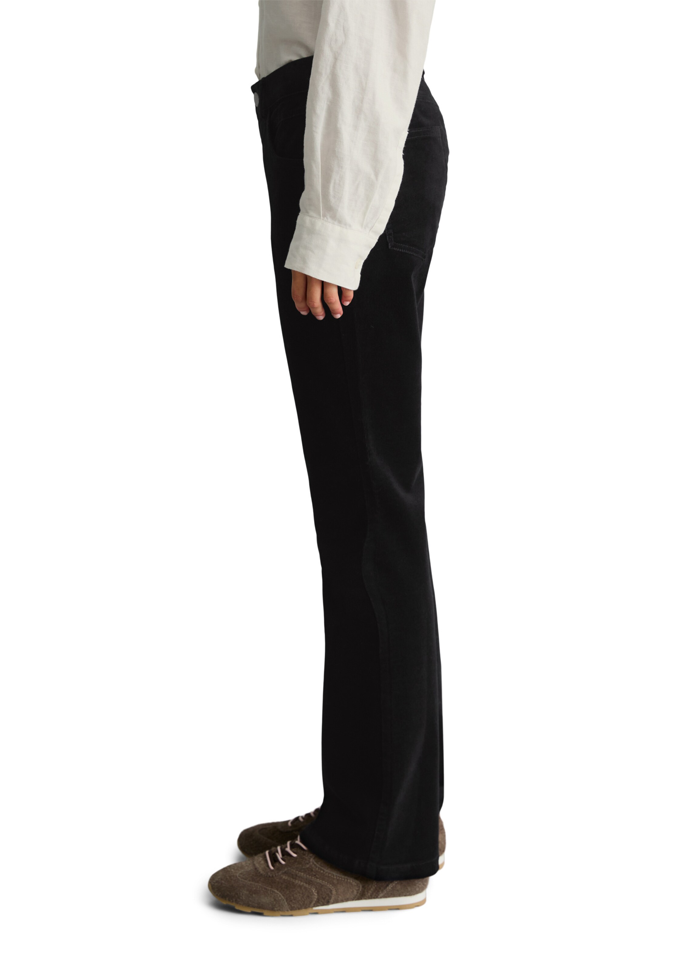 Marc O'Polo DENIM Bootcut Broek 'Nella' in Zwart: zijkant