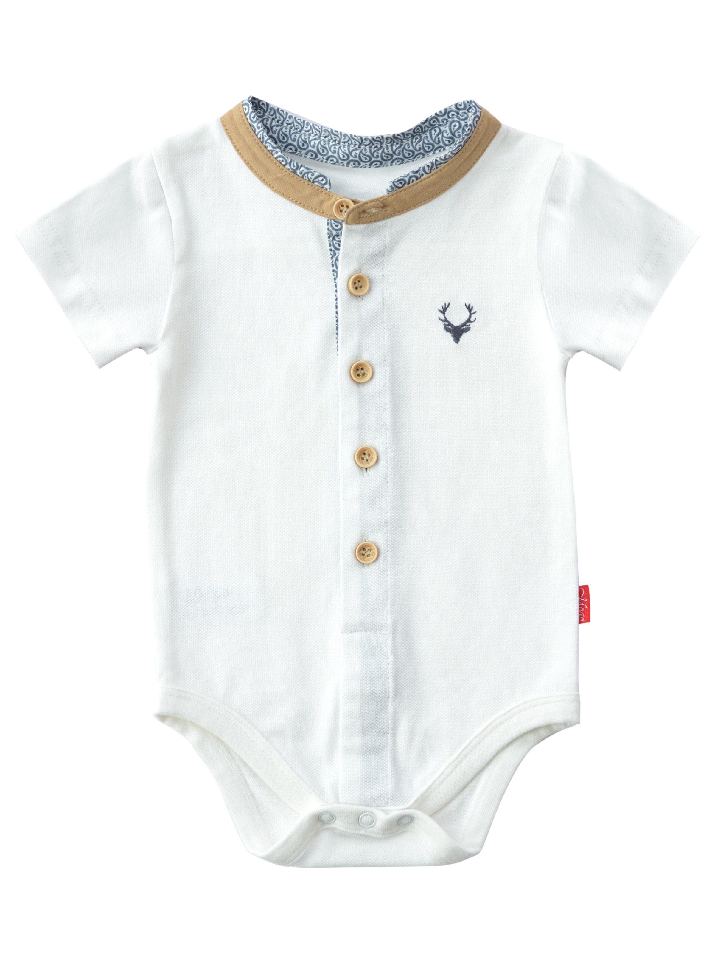 Mogo Strampler/Body 'Gabris'‌‌‌‌‌‌ in Weiß: Vorderseite