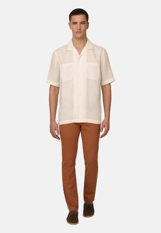 Boggi Milano Regular fit Button Up Shirt in Beige
