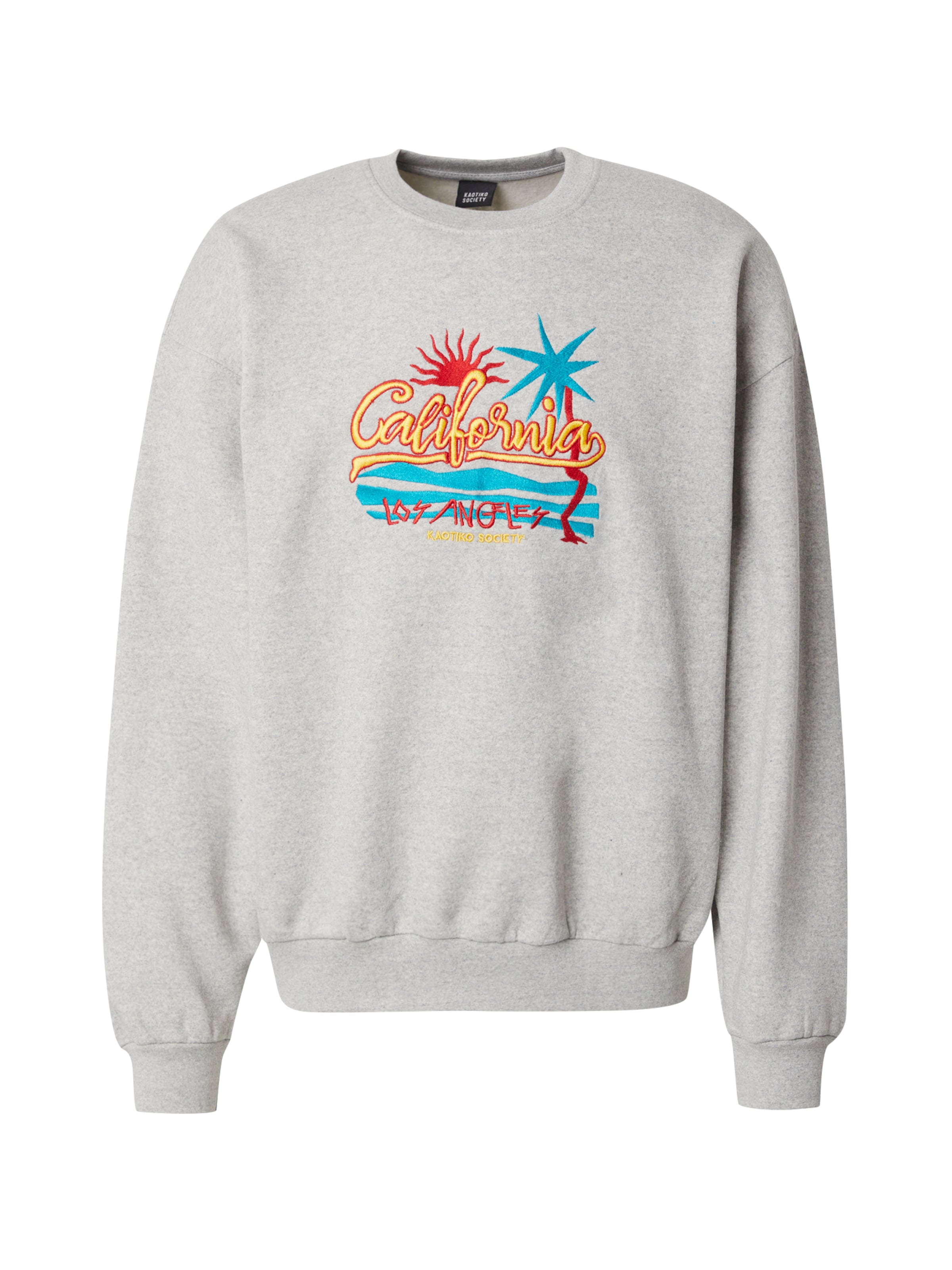 pilka Kaotiko Megztinis be užsegimo 'LOS ANGELES': priekis