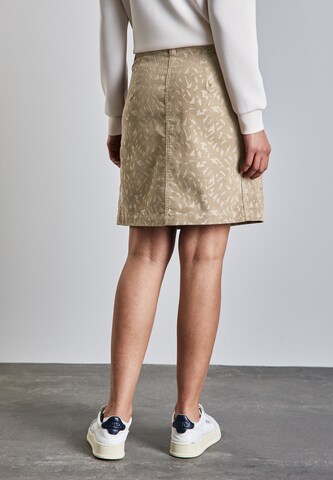STREET ONE Cordrock mit Knopfleiste in Beige