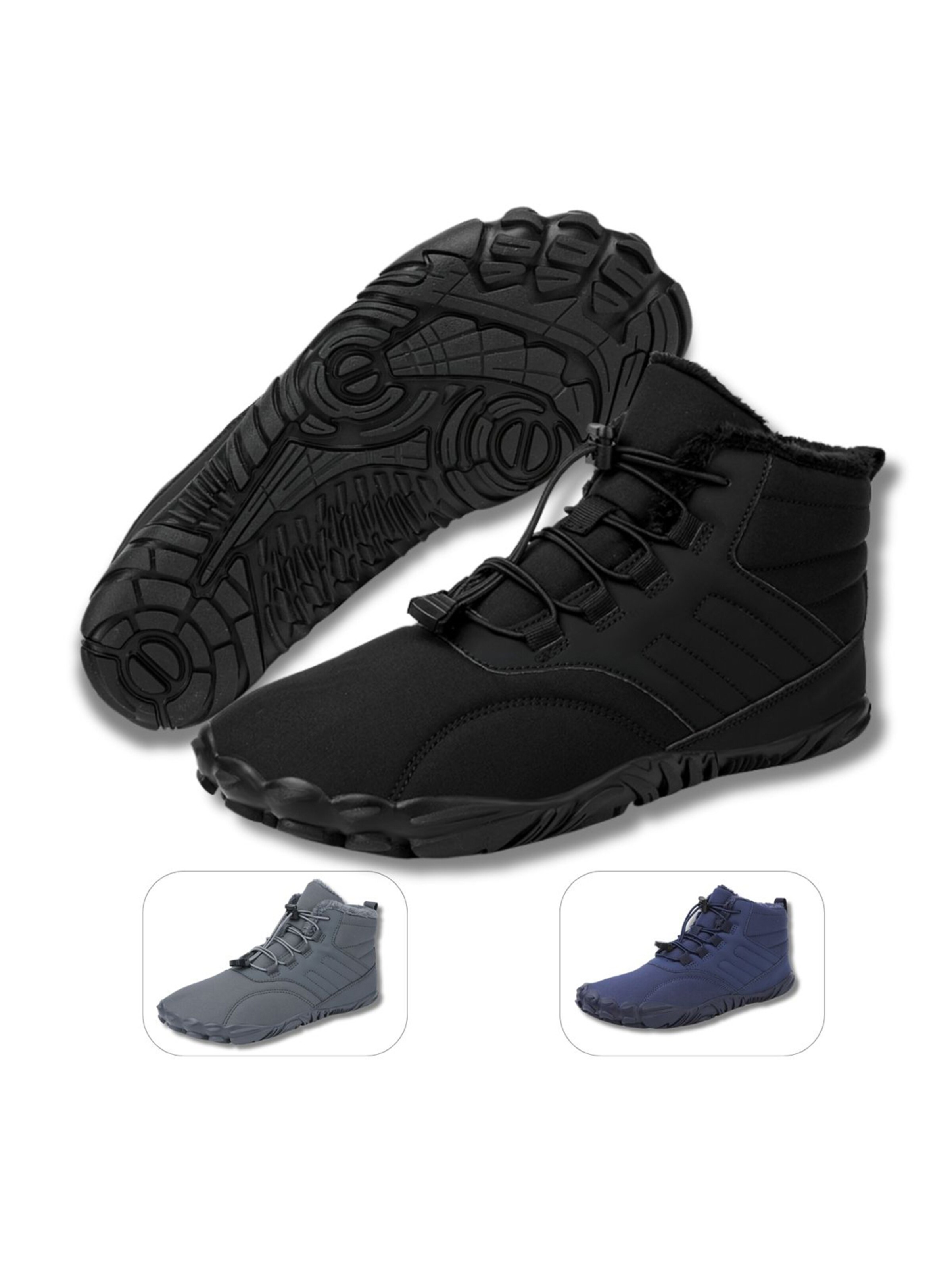 DOTALES Schnürstiefel 'DOTALES - TrekStep Barfußschuhe'‌‌‌‌‌‌‌ in Schwarz