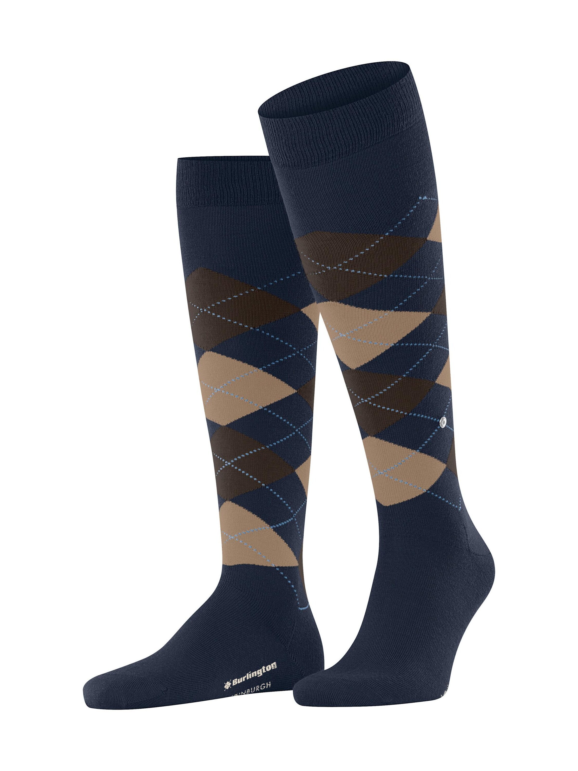 BURLINGTON Kniestrümpfe 'Edinburgh'‌‌‌‌‌‌‌‌ in Blau: Vorderseite