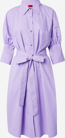 HUGO Košilové šaty 'Kitje' – fialová: přední strana