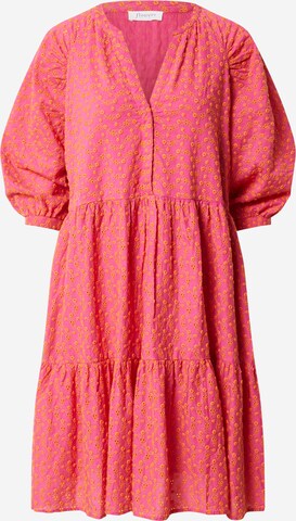 Flowers for Friends Shirt Dress in Pink: front