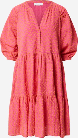 Flowers for Friends Košilové šaty – pink: přední strana