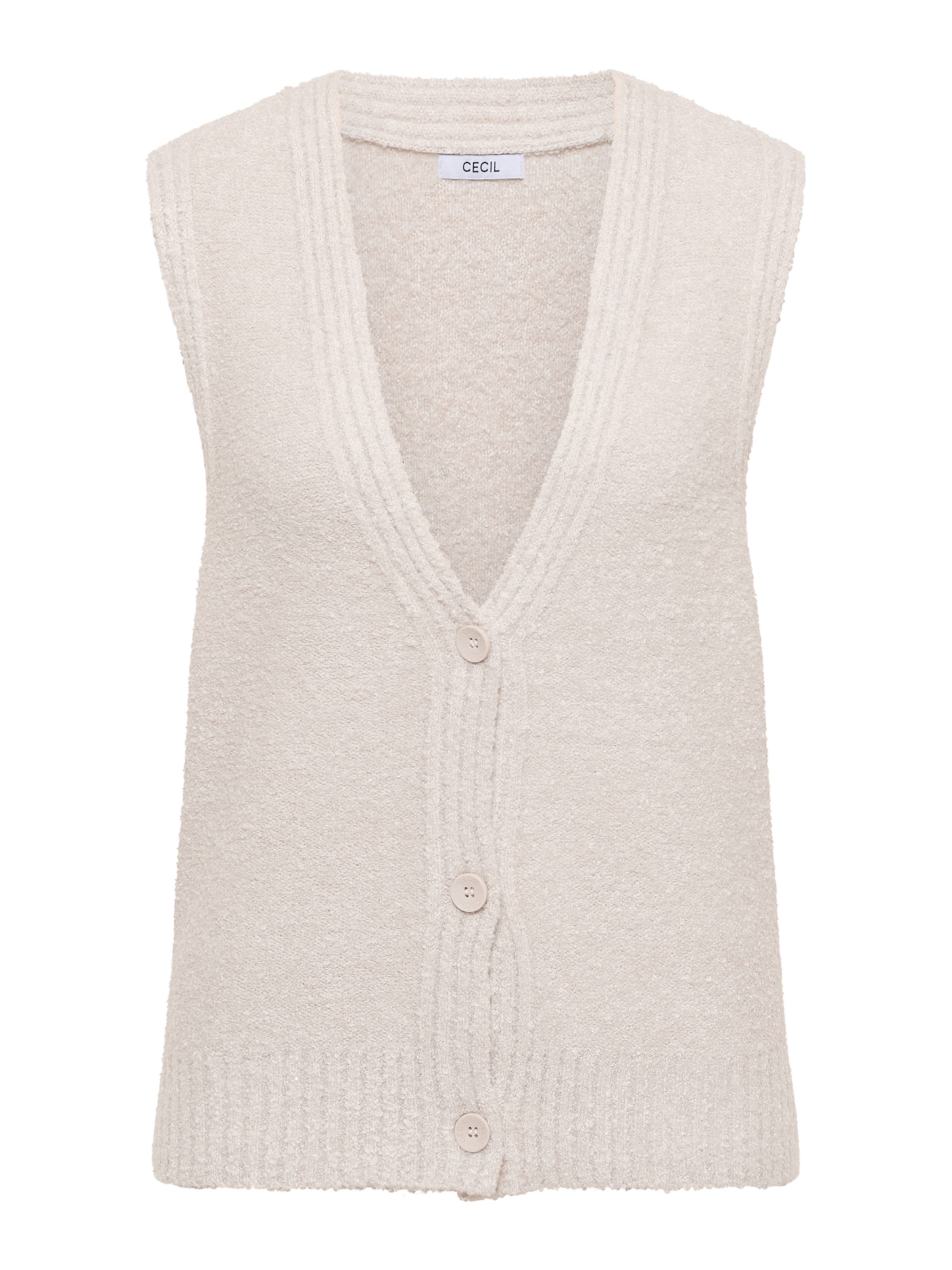 CECIL Pletená vesta – béžová: přední strana