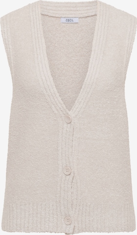 CECIL Плетен елек в бежово: отпред