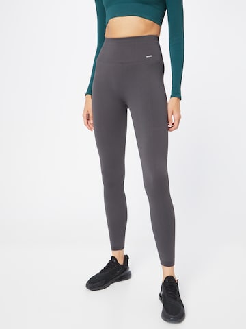 Skinny Pantaloni sportivi di aim'n in grigio: frontale