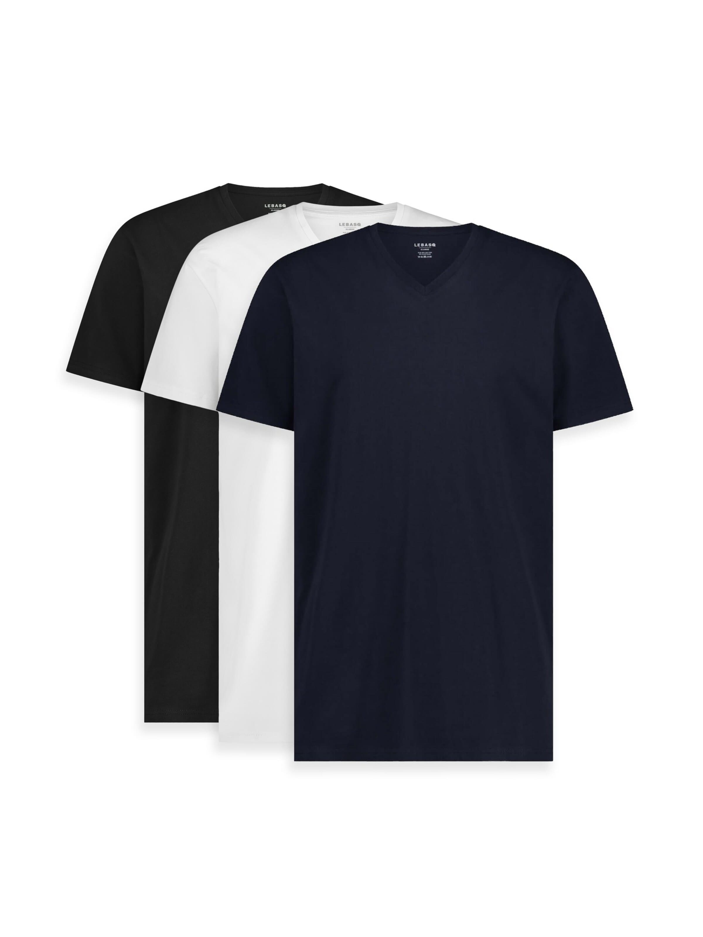 LEBASQ Shirt 'Davis V Neck Long Fit'‌‌‌‌ in Mischfarben: Vorderseite